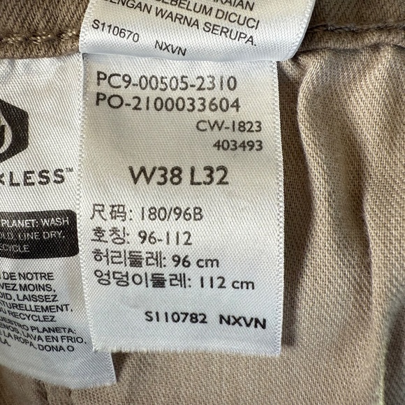 Levis 505 Regular Fit Jeans Mens 38x32 Timberwolf Brown Tan Denim Pants Zip Fly - Picture 5 of 8